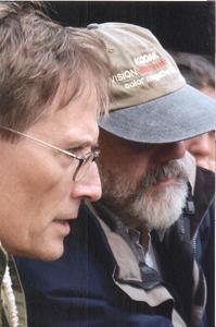 Álvaro del Amo con el director de fotografía Carlos Suárez